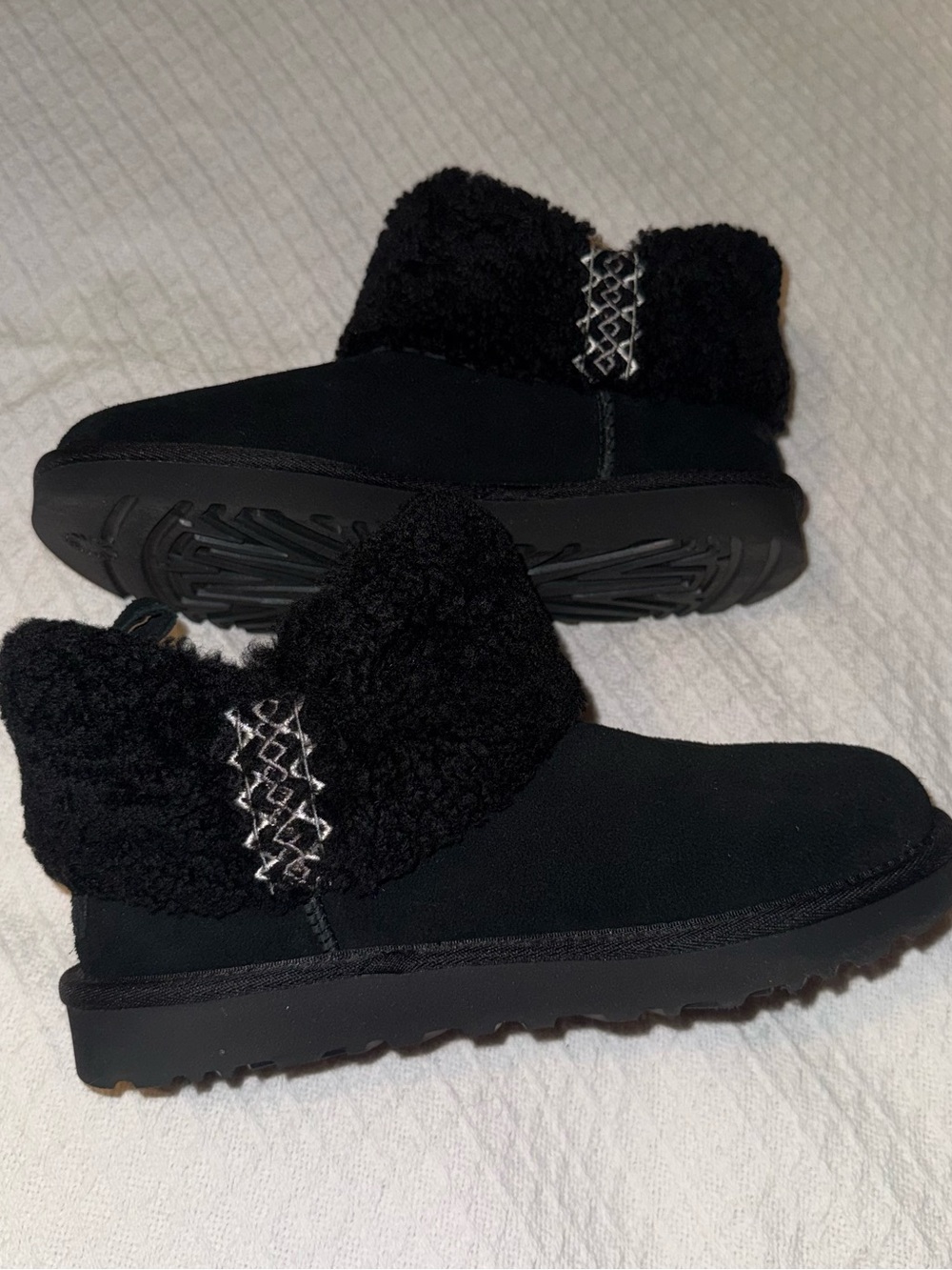 UGG Women's Classic Ultra Mini Braid boots in black